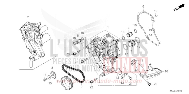 OIL PUMP for Gold Wing MAT ARMRED GREEN METALLIC (G208) from 2024